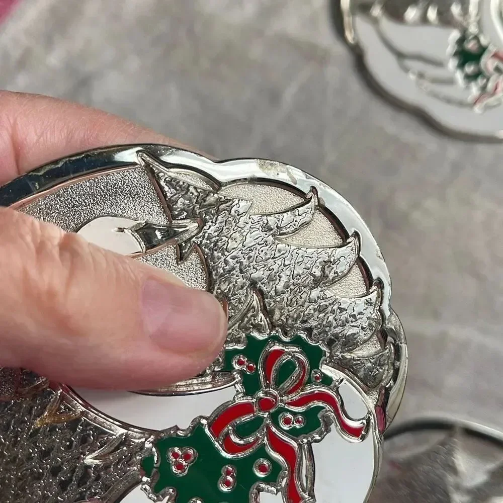 Holiday Swan coasters set of 6 in original box. Wm.A.Rogers.